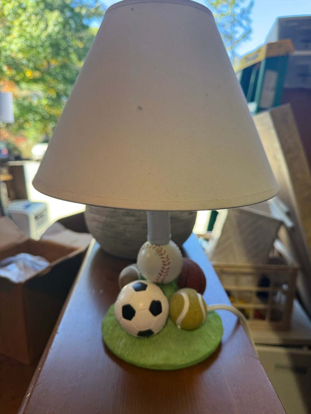 Children's Sports-themed Table Lamp Baseball Soccer Basketball Football Tennis